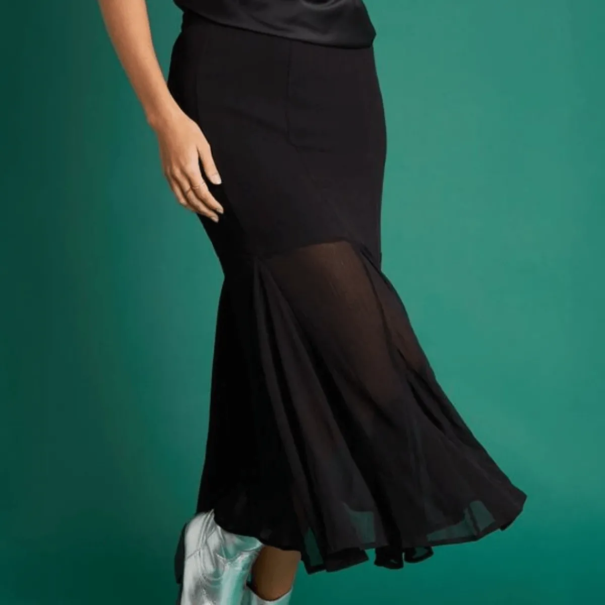 Best Another Sunday Chiffon Midi Skirt Women Skirts