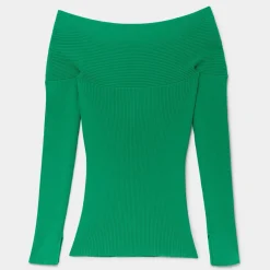 Sale Another Sunday Wrap Over Bardot Knitted Top Women Tops