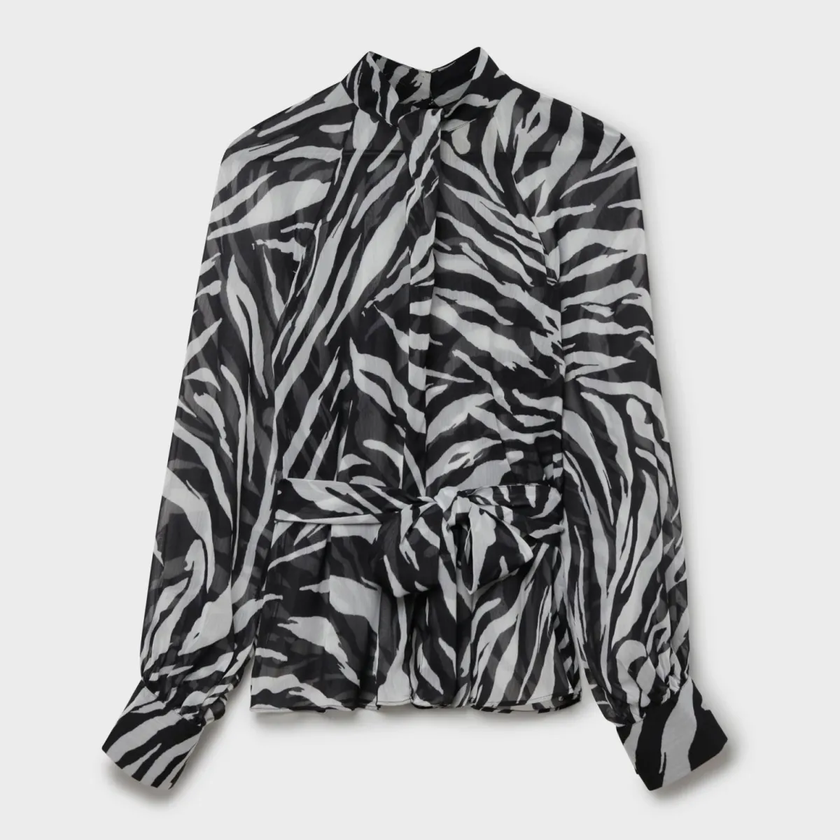 Outlet Another Sunday Knot Front Zebra Blouse Women Shirts & Blouses