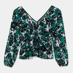 Sale Another Sunday V Neck Floral Blouse Women Shirts & Blouses