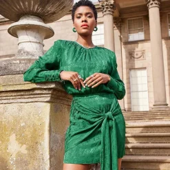 Clearance Another Sunday Wrap Front Mini Jacquard Dress Women Dresses | Dresses