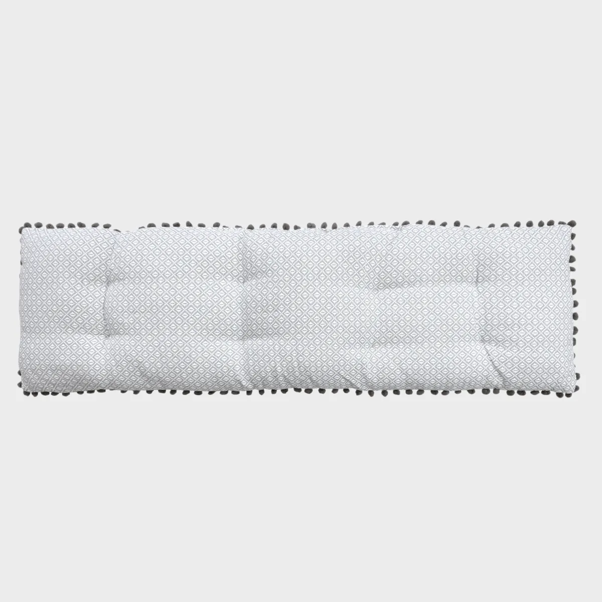 Hot Bench Cushion With Pom Poms 30x 110cm Pillows