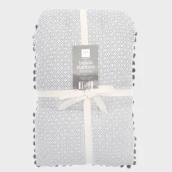 Hot Bench Cushion With Pom Poms 30x 110cm Pillows
