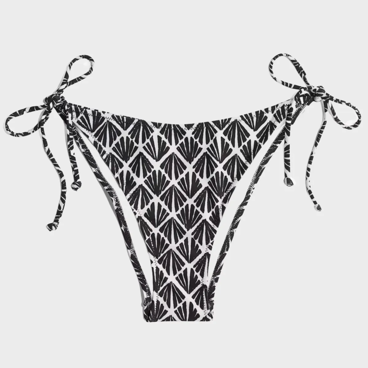 Clearance Black & Cream Tie Tanga Bikini Brief Women Underwear | Swimwear