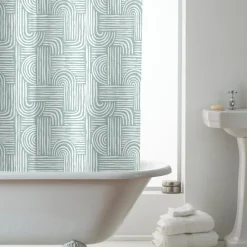 Clearance Boho Waves Shower Curtain Curtains