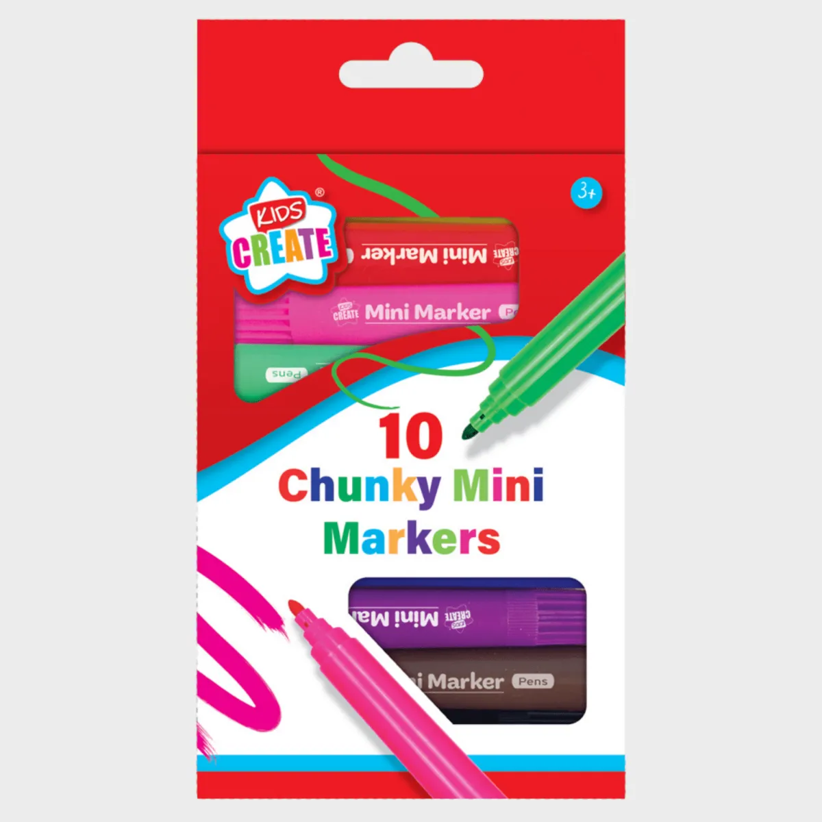 Hot 10 Chunky Mini Markers Stationery | Arts & Crafts