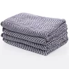 Clearance 100% Cotton Charcoal Zig Zag Sheets Towels