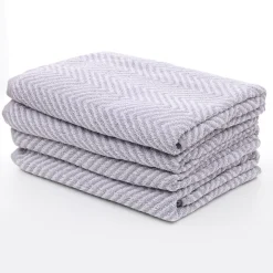 Sale 100% Cotton Silver Zig Zag Sheets Towels