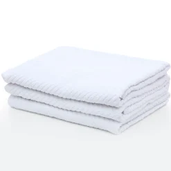 Online 100% Cotton White Zig Zag Sheets Towels