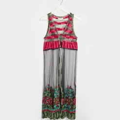 New Crochet Tassel Longline Mesh Kimono Women Kimono | Shirts & Blouses