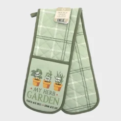 Clearance Double Oven Glove Herb Garden Oven Mitts