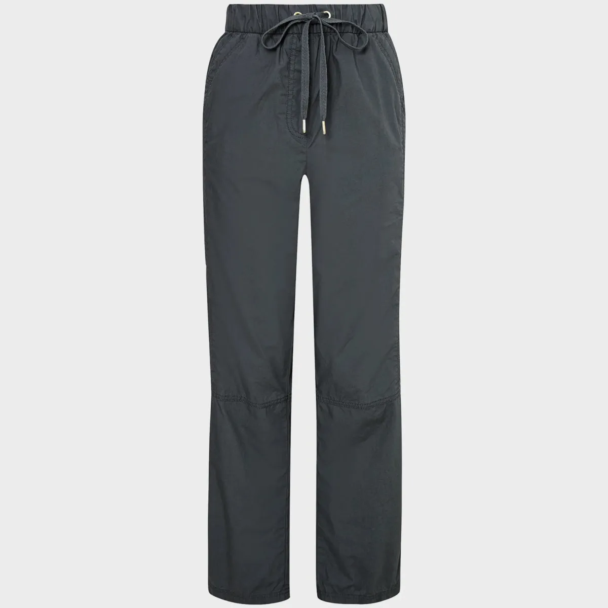 Outlet Ex Store Ladies Charcoal Drawstring Poplin Straight Leg Trousers Women Trousers