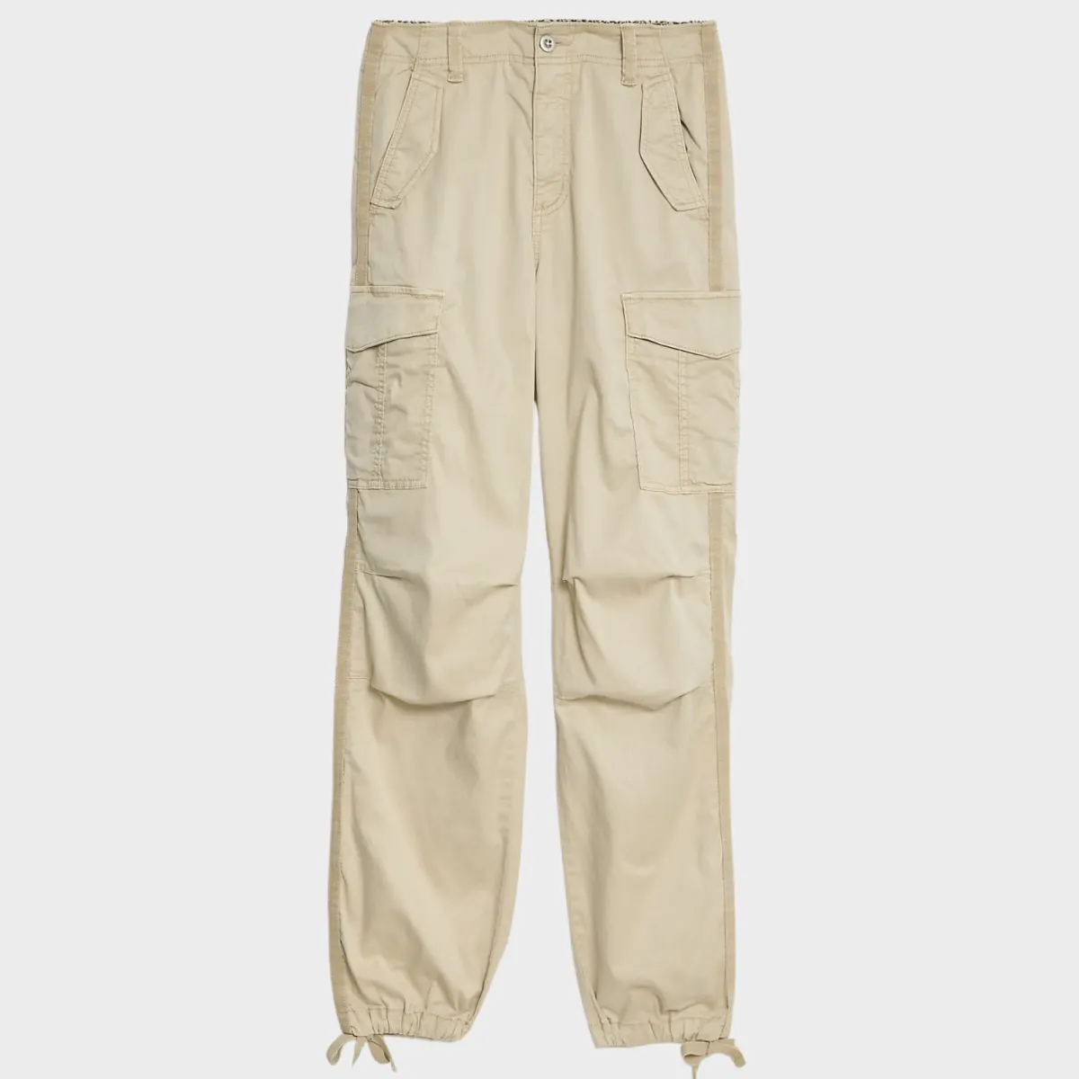 Hot Ex Store Ladies Ecru Lyocell Rich Cargo Trousers Women Trousers