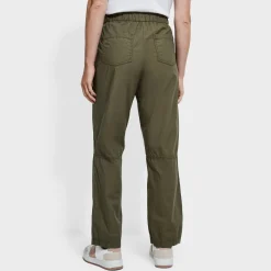 Sale Ex Store Ladies Drawstring Poplin Straight Leg Trousers Women Trousers