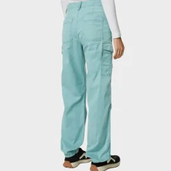 Fashion Ex Store Ladies Mid Blue Lyocell Rich Cargo Trousers Women Trousers