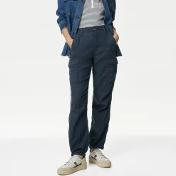 Clearance Ex Store Ladies Navy Lyocell Rich Cargo Trousers Women Trousers