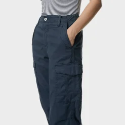 Clearance Ex Store Ladies Navy Lyocell Rich Cargo Trousers Women Trousers