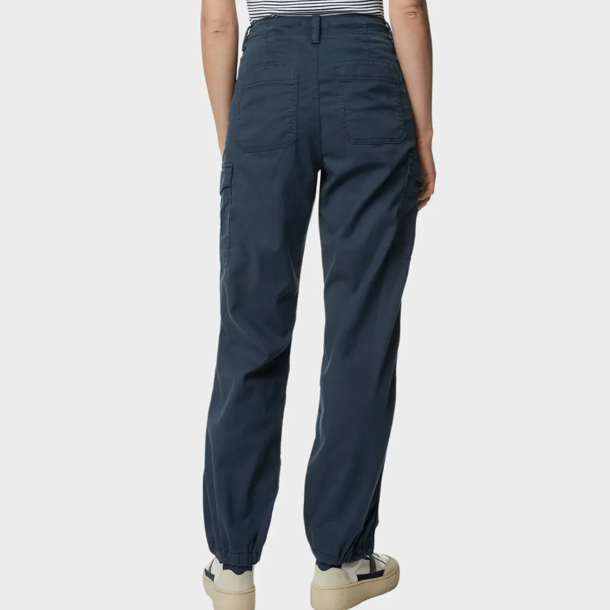 Clearance Ex Store Ladies Navy Lyocell Rich Cargo Trousers Women Trousers