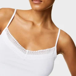 Clearance Ex Store Ladies 2pk Super Soft Lace Vests Women Vests