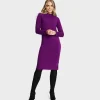 Sale Ex Store Ladies Plum Knitted Dress Women Knitwear | Knitwear