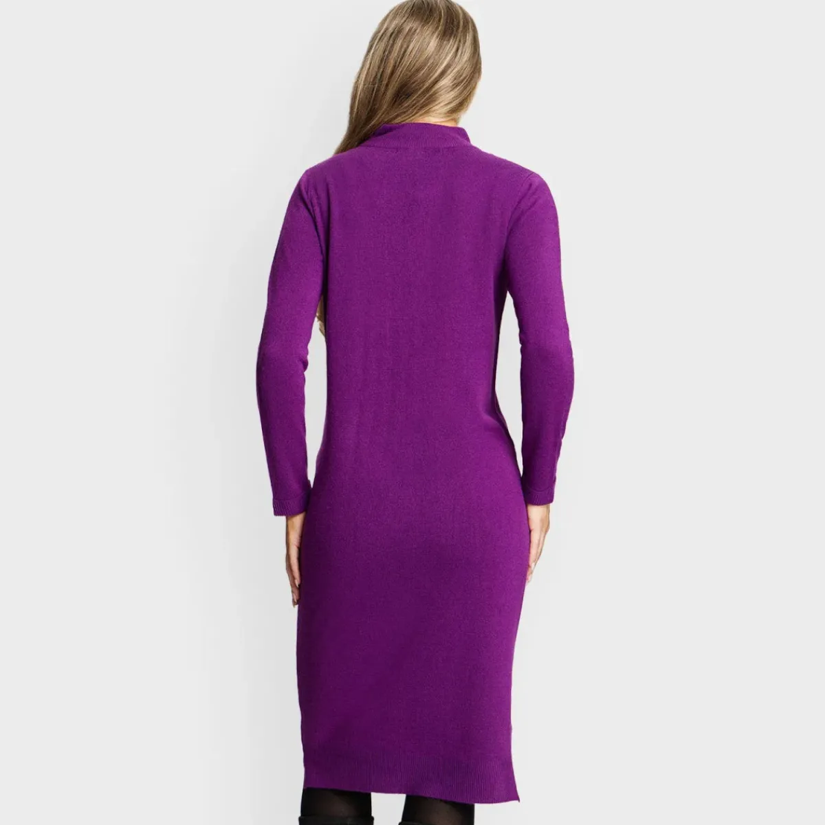 Sale Ex Store Ladies Plum Knitted Dress Women Knitwear | Knitwear