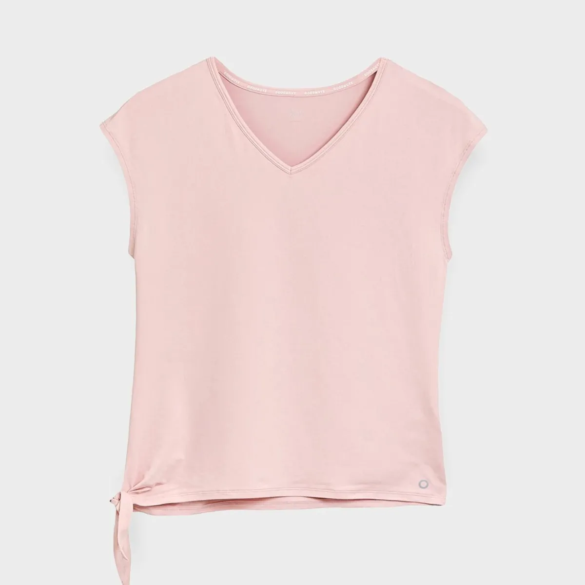 Hot Ex Store Ladies V-Neck Tie Side Short Sleeve Top Women Activewear