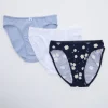 Outlet Ex Store 3Pk High Leg Briefs Women Underwear