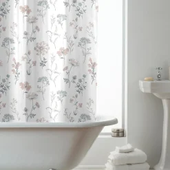 Sale Fleur Shower Curtain with Hooks Curtains