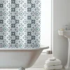 Discount Geo Tiles Shower Curtain Curtains