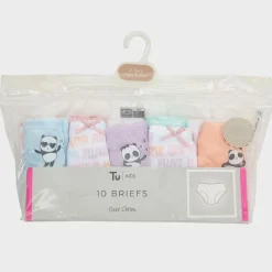Best Girls 10 Pack Panda Briefs Kids Underwear