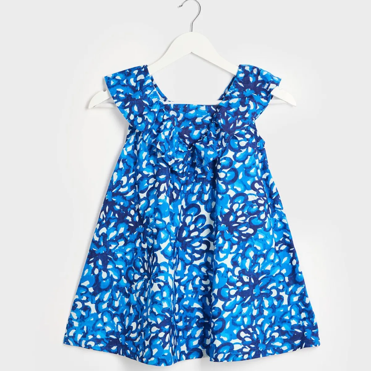 Outlet Girls Blue Printed Dress Kids Dresses