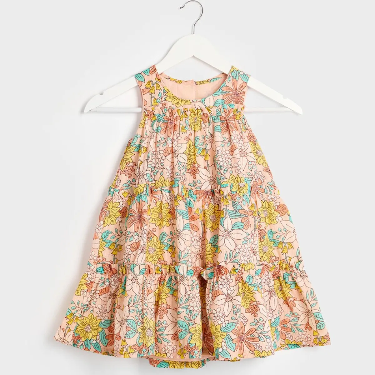 Outlet Girls Floral Cotton Lined Dress Kids Dresses