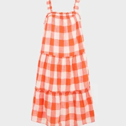 Sale Girls` Gingham Dress Kids Dresses