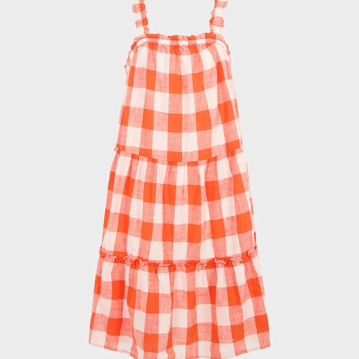 Sale Girls` Gingham Dress Kids Dresses