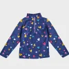 Discount Girls Heart Printed Half Fleece Tops Kids Jackets & Coats