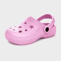 Sale Girls Pink Glitter Clogs Kids Footwear