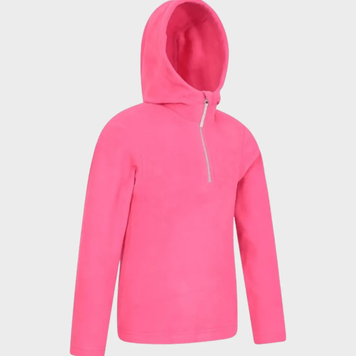 Clearance Girls Rosa Plain Hooded Half Zip Fleece Kids Jackets & Coats