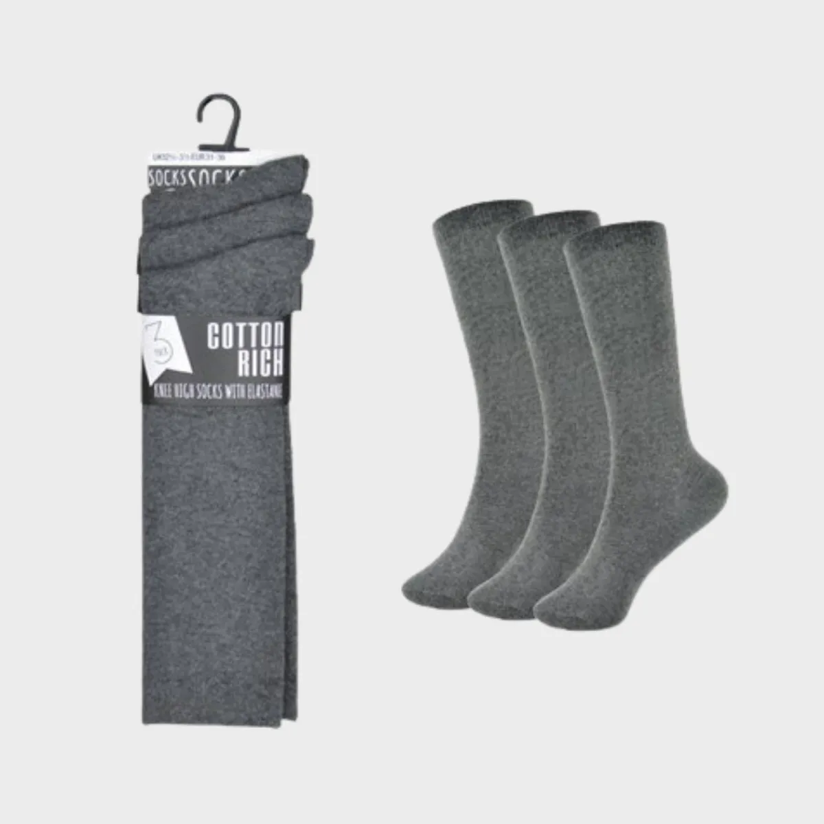 Discount Kids 3 Pack Knee High Socks Kids Socks