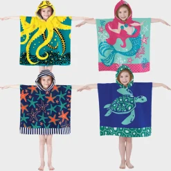 Fashion Kids Hooded Microfibre Beach Towel (3Y+) Towels