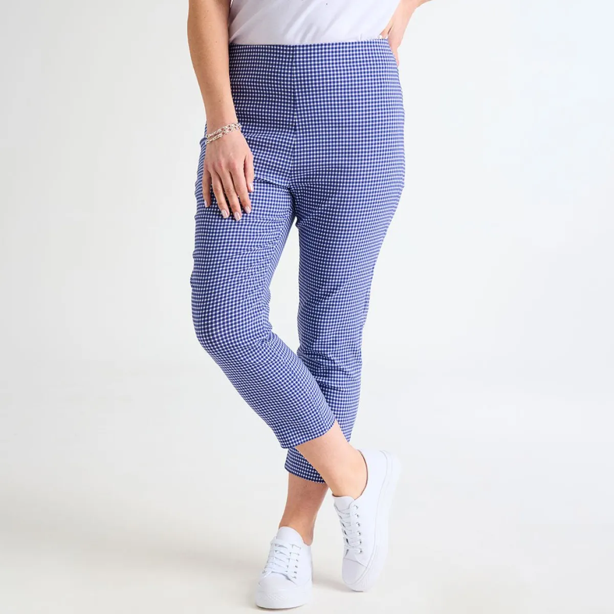 Best Ladies Bengaline Gingham Trousers Women Trousers | Bengaline