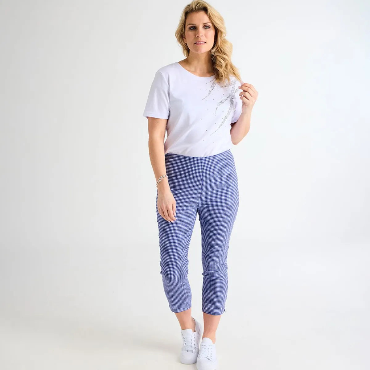 Best Ladies Bengaline Gingham Trousers Women Trousers | Bengaline