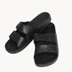 Online Ladies Glitter 2 Buckle Slider Women Footwear