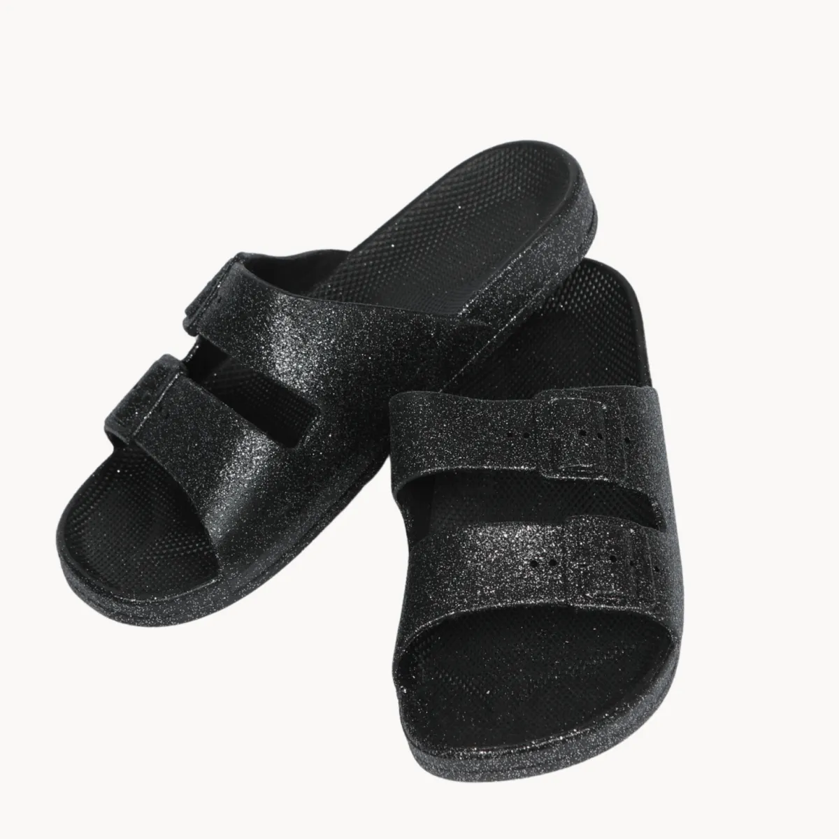 Online Ladies Glitter 2 Buckle Slider Women Footwear