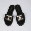Online Ladies Gold Trim Slider Women Footwear