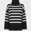 New Ladies Stripe Roll Neck Jumper Women Hoodies & Sweatshirts