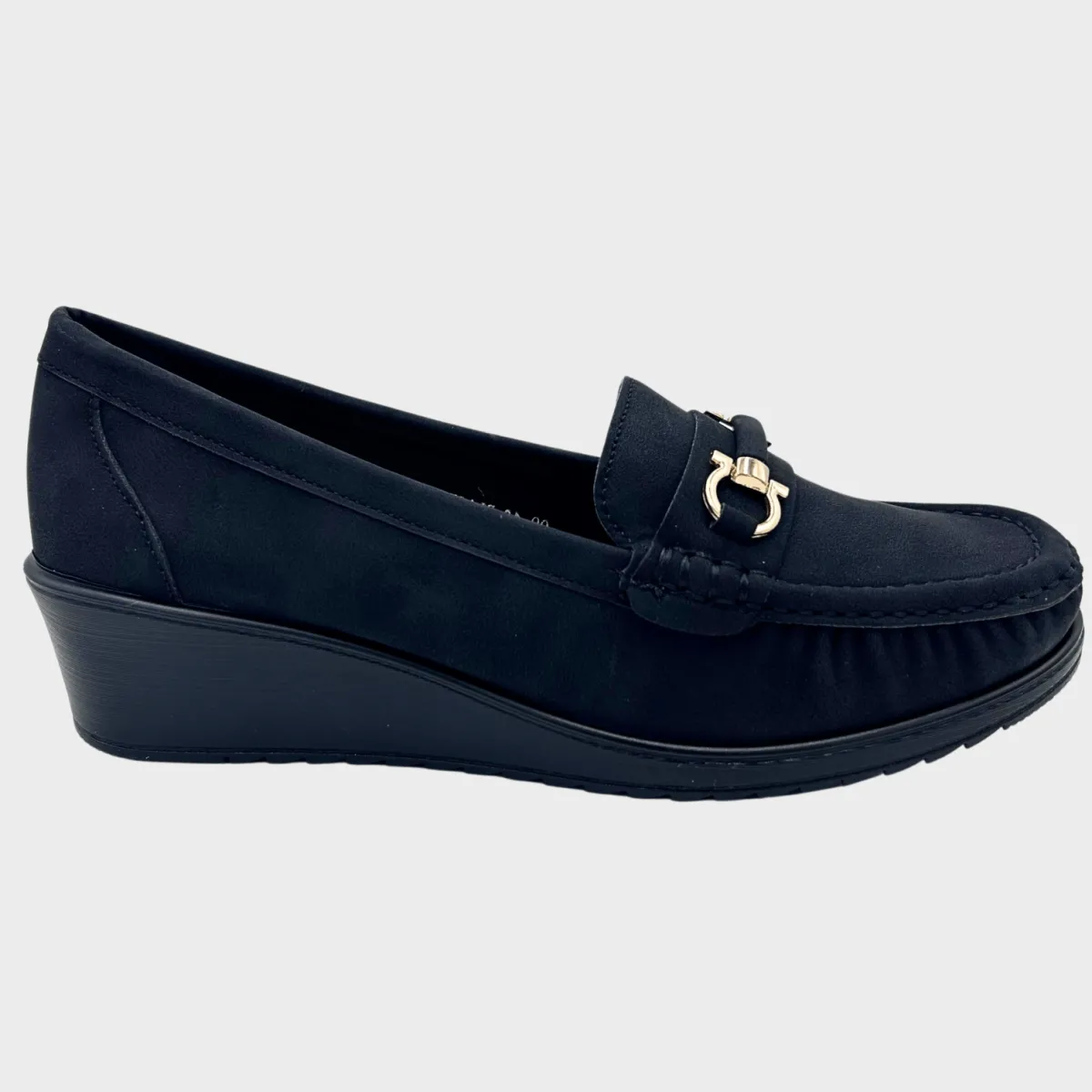 New Ladies Wedge Snaffle Trim Women Footwear