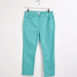 Fashion Ladies Blue Colour Crop Jean Women Jeans
