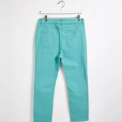 Fashion Ladies Blue Colour Crop Jean Women Jeans