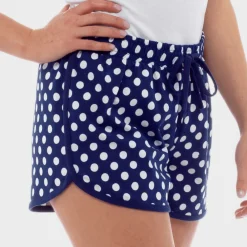 Sale Ladies Blue Spotted Jersey Shorts Women Shorts