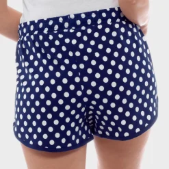 Sale Ladies Blue Spotted Jersey Shorts Women Shorts